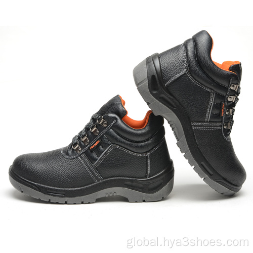 Steel Toe Work Boots Hot Selling Cheap Genuine Leather Safety Shoes Supplier